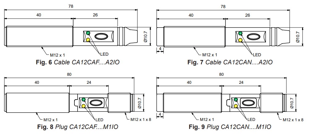 Емкостный датчик Carlo Gavazzi CA12CAN08BPA2IO