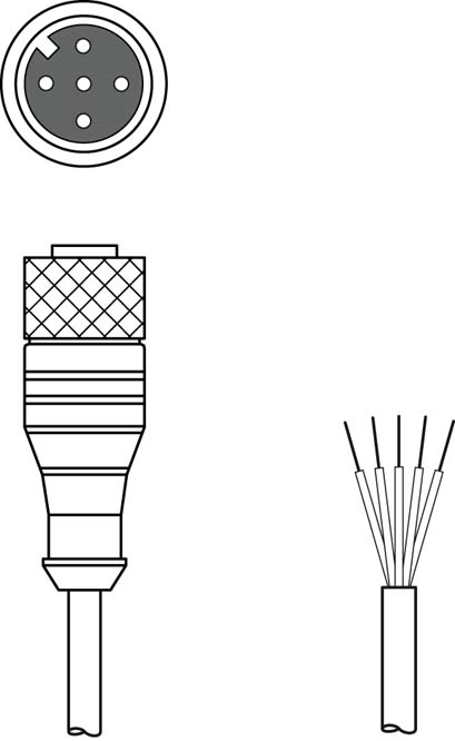 Разъем с кабелем Leuze Electronic KD S-M12-5A-P1-020