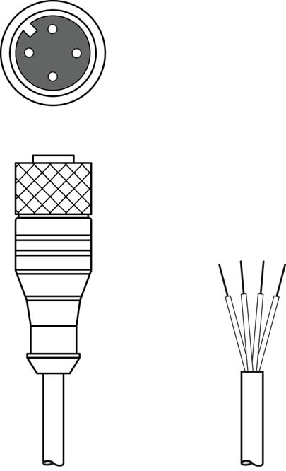 Разъем с кабелем Leuze Electronic KD U-M12-4A-P1-030-DP