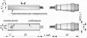 Датчик для цилиндров СКБ Индукция GT01-NO-PNP-P(Lкаб=0,2м)
