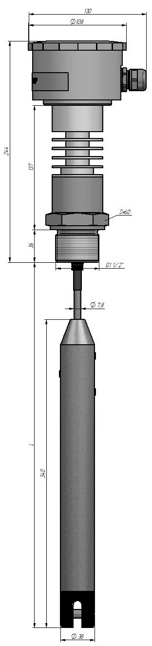 Емкостной уровнемер СЕНСОР ДНЕ-4Г175-117Т44