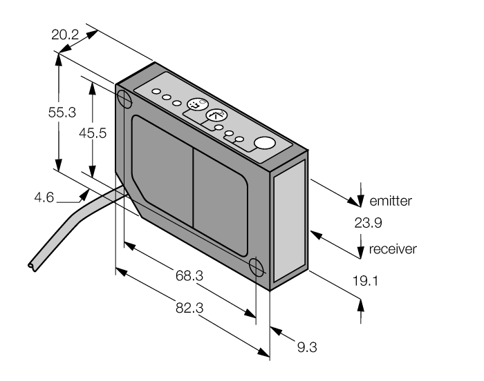 Лазерный датчик расстояния Banner LG5A65NUQ