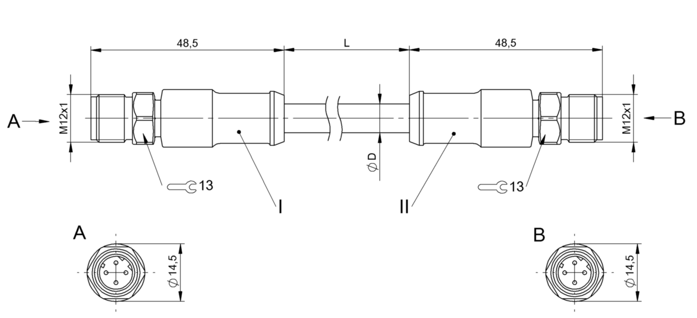 Соединительный кабель Balluff BCC S414-S414-6D-338-ES64N9-020-C009