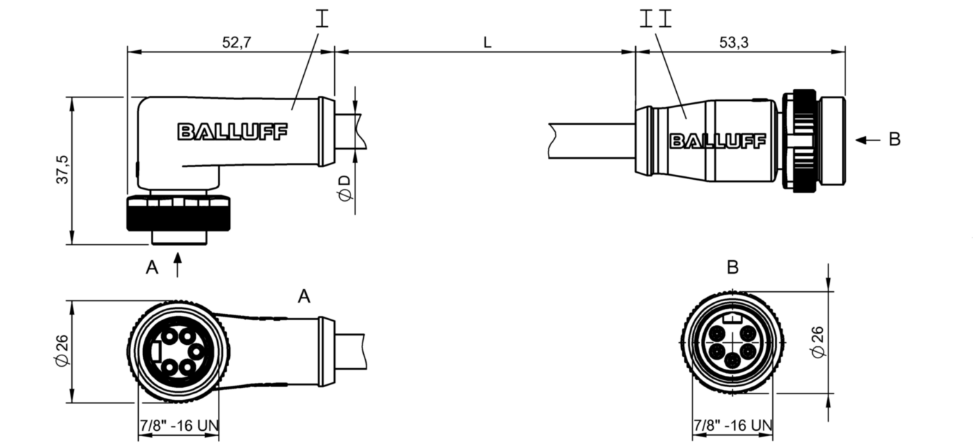 Соединительный кабель Balluff BCC A325-A315-30-330-VS85N6-006