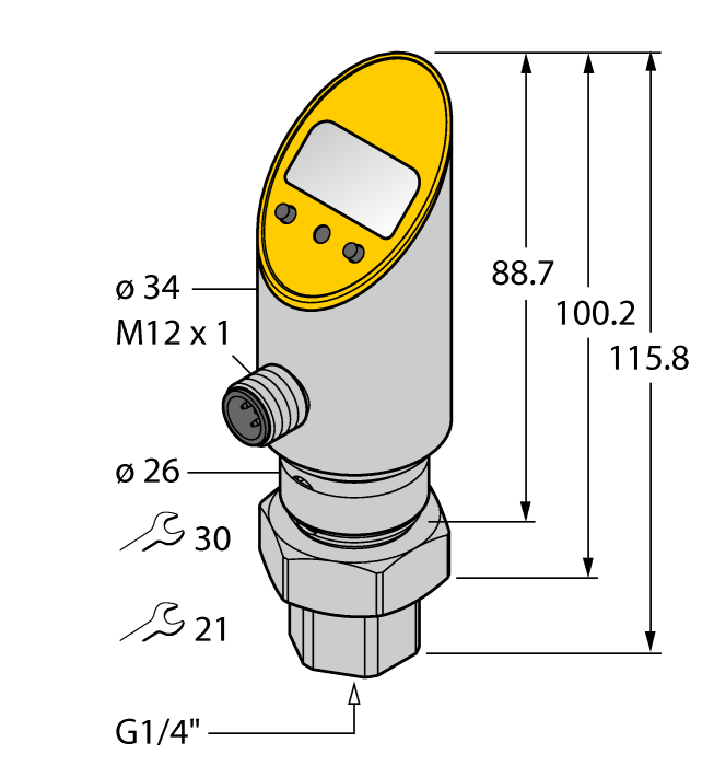 Датчик давления TURCK PS016A-501-LI2UPN8X-H1141/3GD