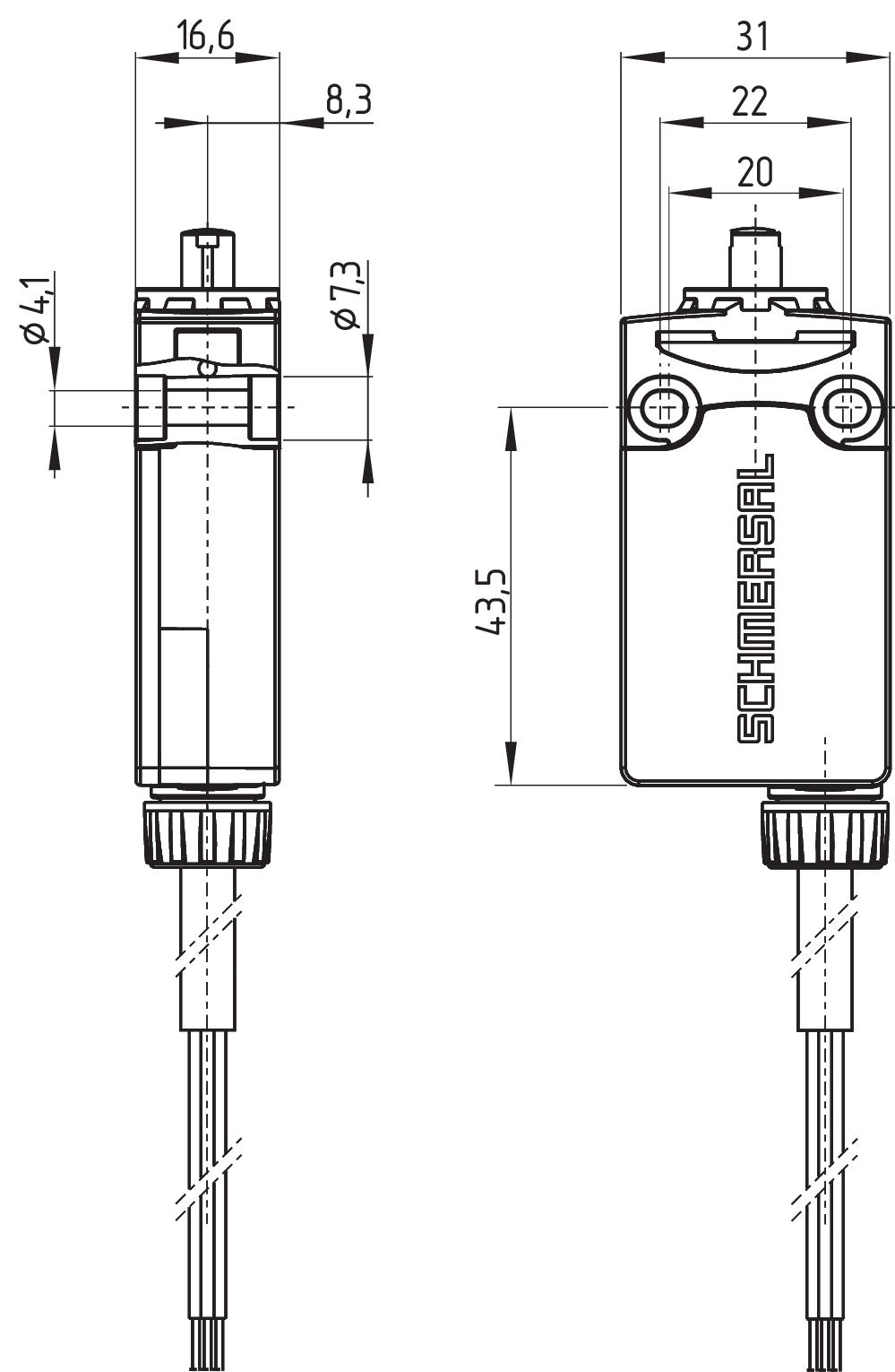 Kонцевой выключатель безопасности Schmersal PS116-Z11-L200-K240