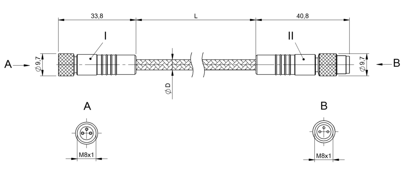 Соединительный кабель Balluff BCC W313-W313-30-300-MW8334-030