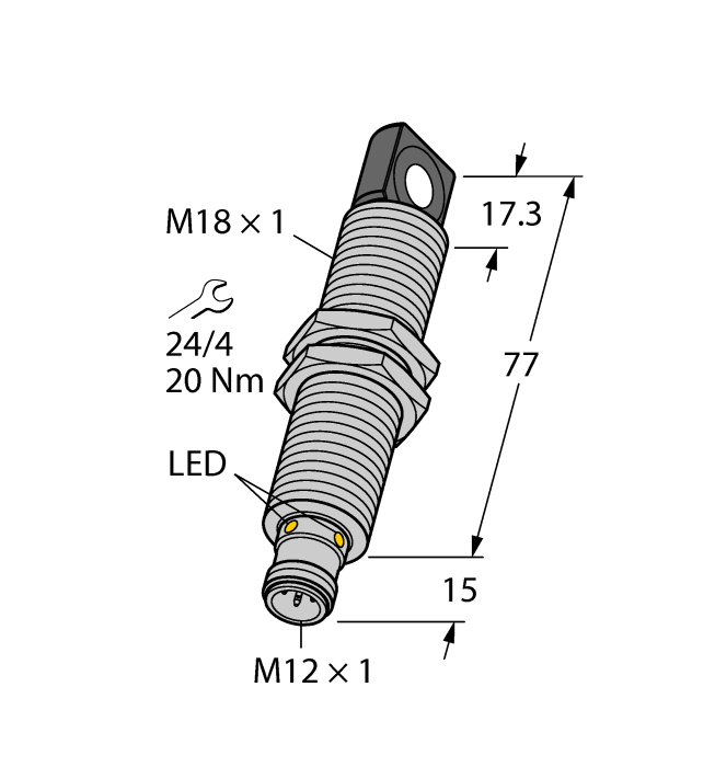 Ультразвуковой датчик TURCK RU130U-M18ES-LU8X2-H1151