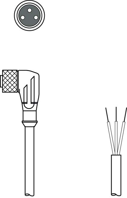 Разъем с кабелем Leuze Electronic KD U-M8-3W-P1-030-DP