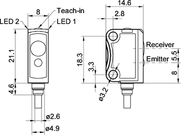 Оптический датчик Sensopart FT 10-B-RLF1-NS-KM3