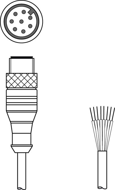Разъем с кабелем Leuze Electronic KS S-M12-8A-P1-010