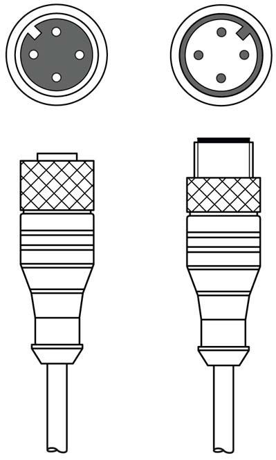 Соединительный кабель Leuze Electronic KDS U-M12-4A-M12-4A-P1-010-DP
