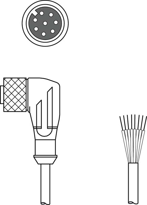 Разъем с кабелем Leuze Electronic KD S-M12-8W-P1-050