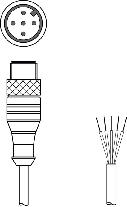 Разъем с кабелем Leuze Electronic CB-M12-5000-5GM