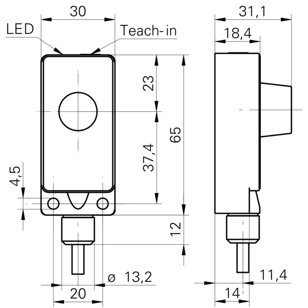 Ультразвуковой датчик расстояния Baumer UNDK 30U6103
