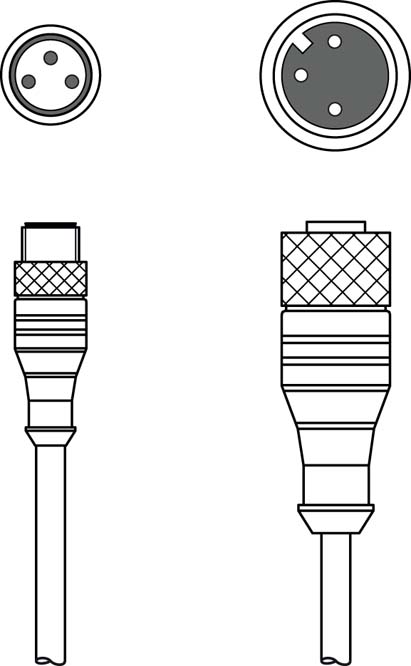 Соединительный кабель Leuze Electronic KDS U-M8-3A-M12-3A-P1-006