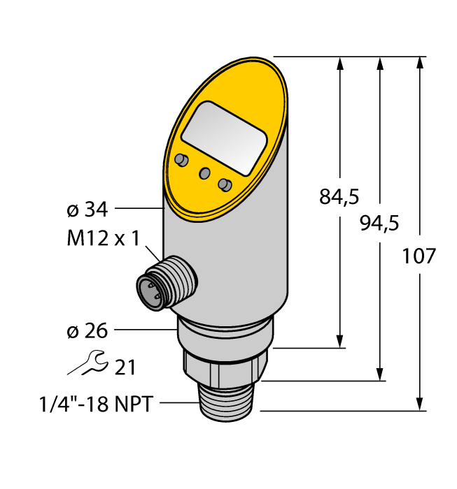 Датчик давления TURCK PS100R-303-LI2UPN8X-H1141