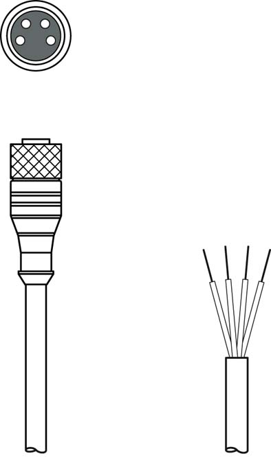 Разъем с кабелем Leuze Electronic KD U-M8-4A-V1-150