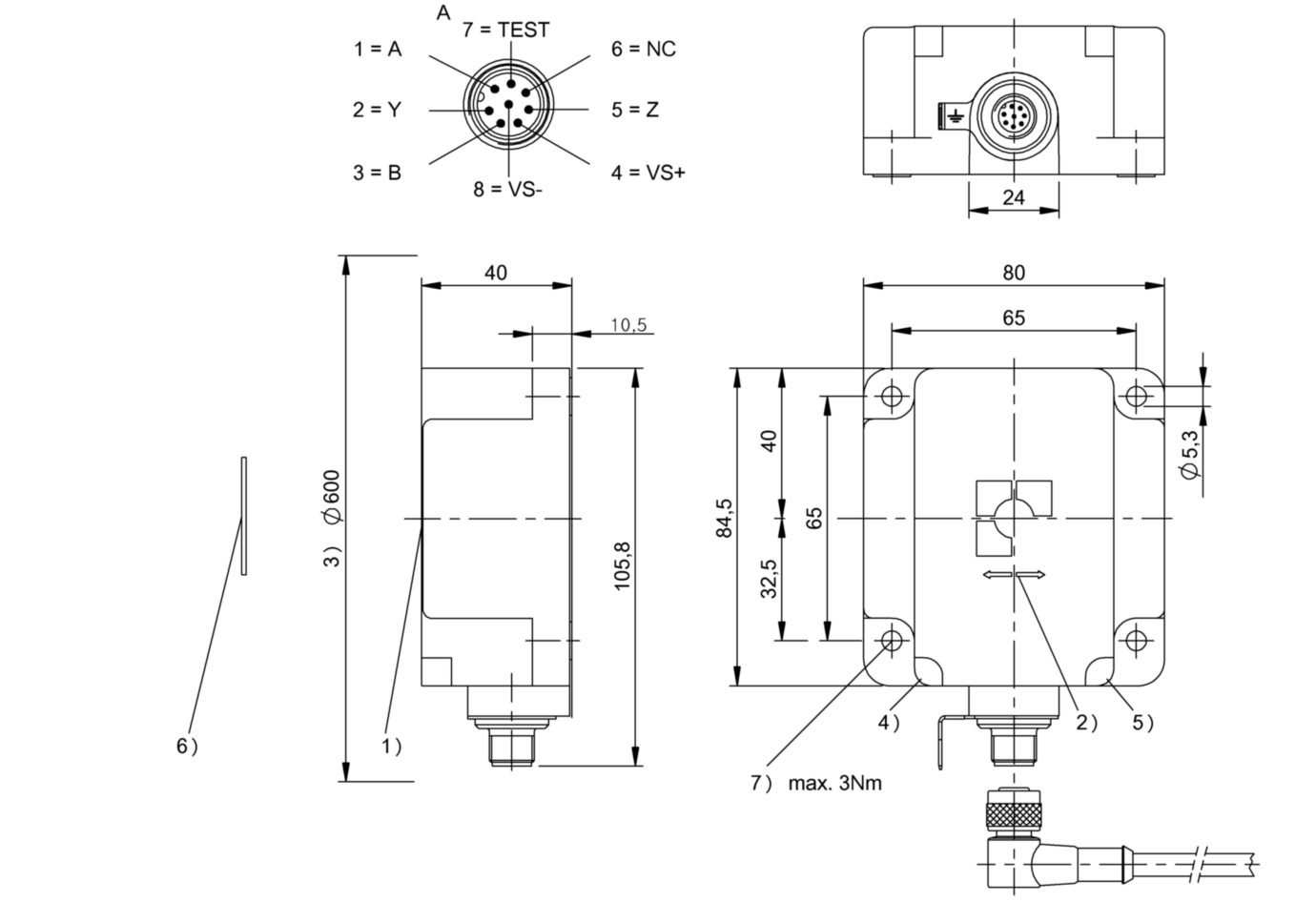 RFID головка чтения/записи Balluff BIS M-351-001-S115