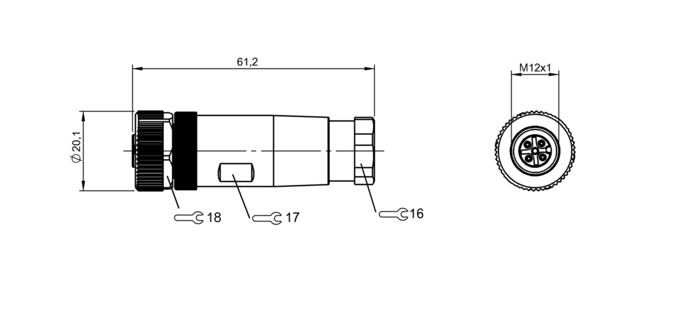 Разъем Balluff BCC M435-0000-1A-000-55X450-000