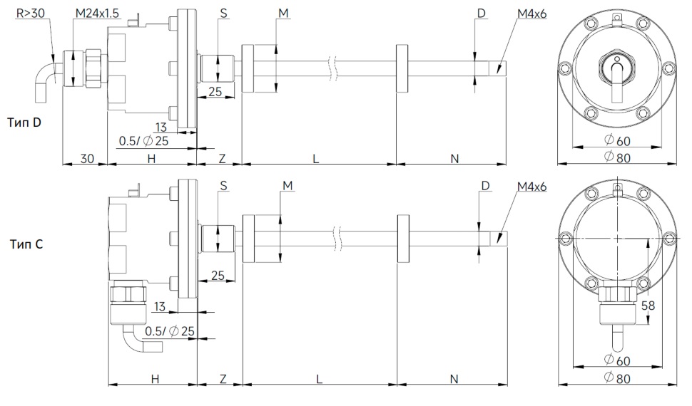 Датчик линейных перемещений AMT Linear Position Sensor LPS2-FM10JS40320MSU02N1A111