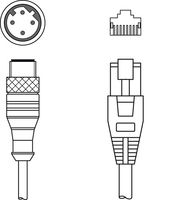 Соединительный кабель Leuze Electronic KSS ET-M12-4A-RJ45-A-P7-010