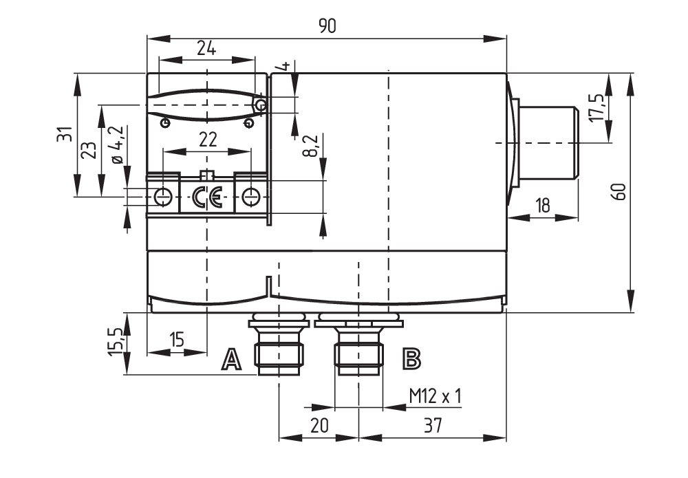 Дверной выключатель безопасности Schmersal AZM170-02ZRK-ST-2197-24VAC/DC