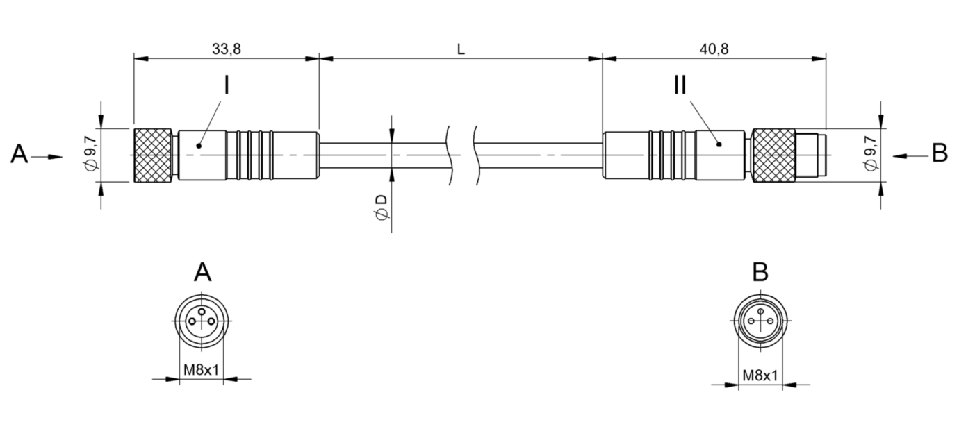Соединительный кабель Balluff BCC W313-W313-30-300-BW8334-003