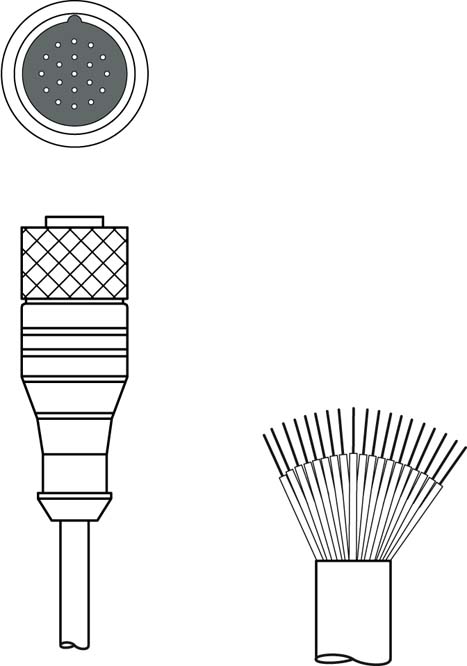 Разъем с кабелем Leuze Electronic KD U-M23-JA-P1-200