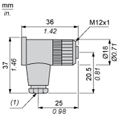 Разъем Telemecanique XZCC12FCP42B