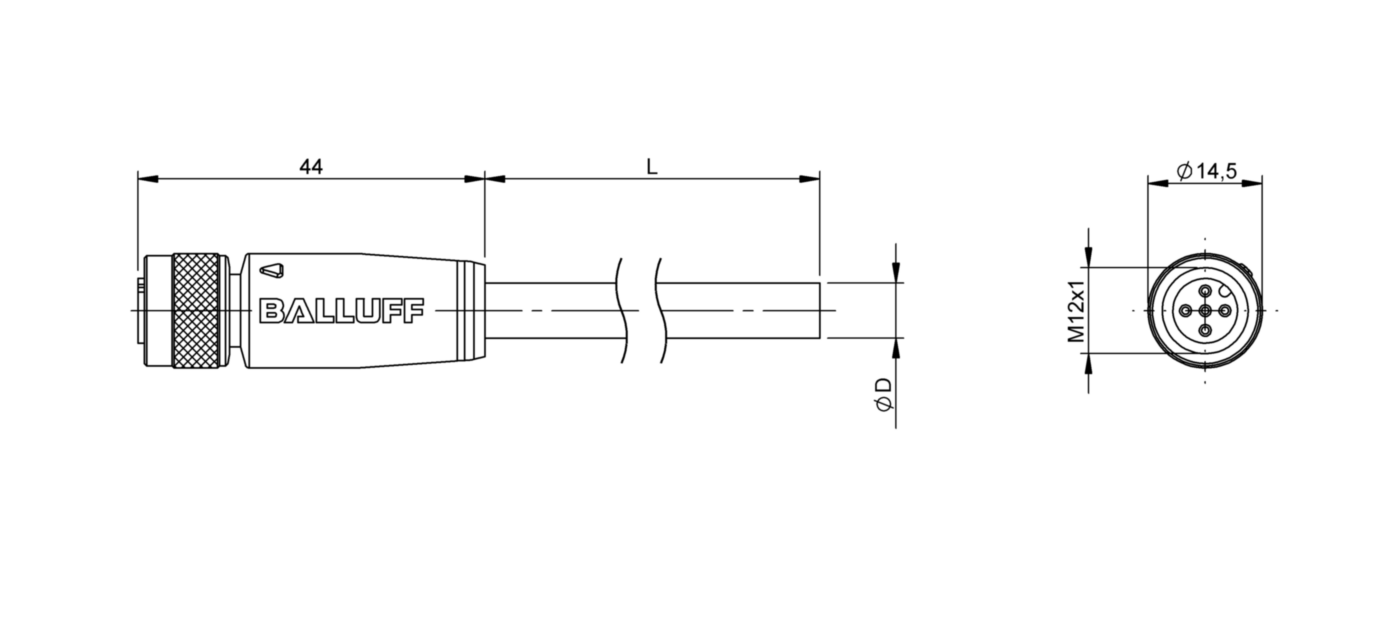 Разъем с кабелем Balluff BCC M415-0000-1A-030-PS85N6-020