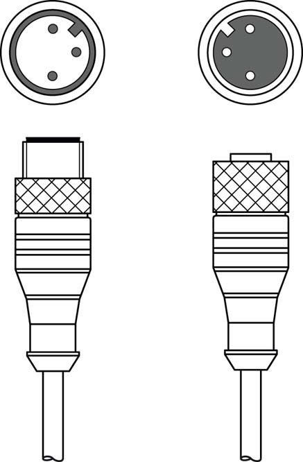 Соединительный кабель Leuze Electronic KDS U-M12-3A-M12-3A-P1-030
