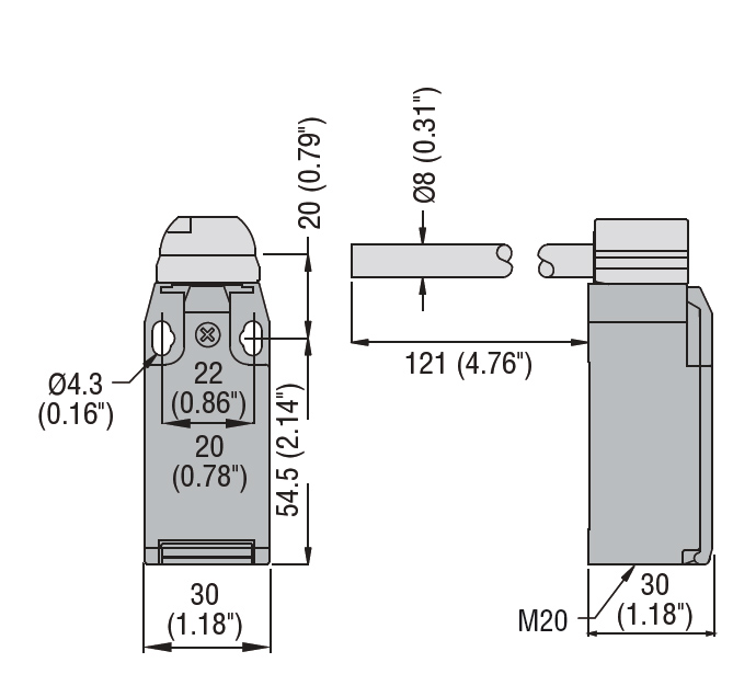 Kонцевой выключатель безопасности Lovato Electric KBP2L11