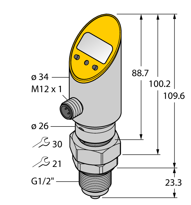 Датчик давления TURCK PS001A-508-LI2UPN8X-H1141