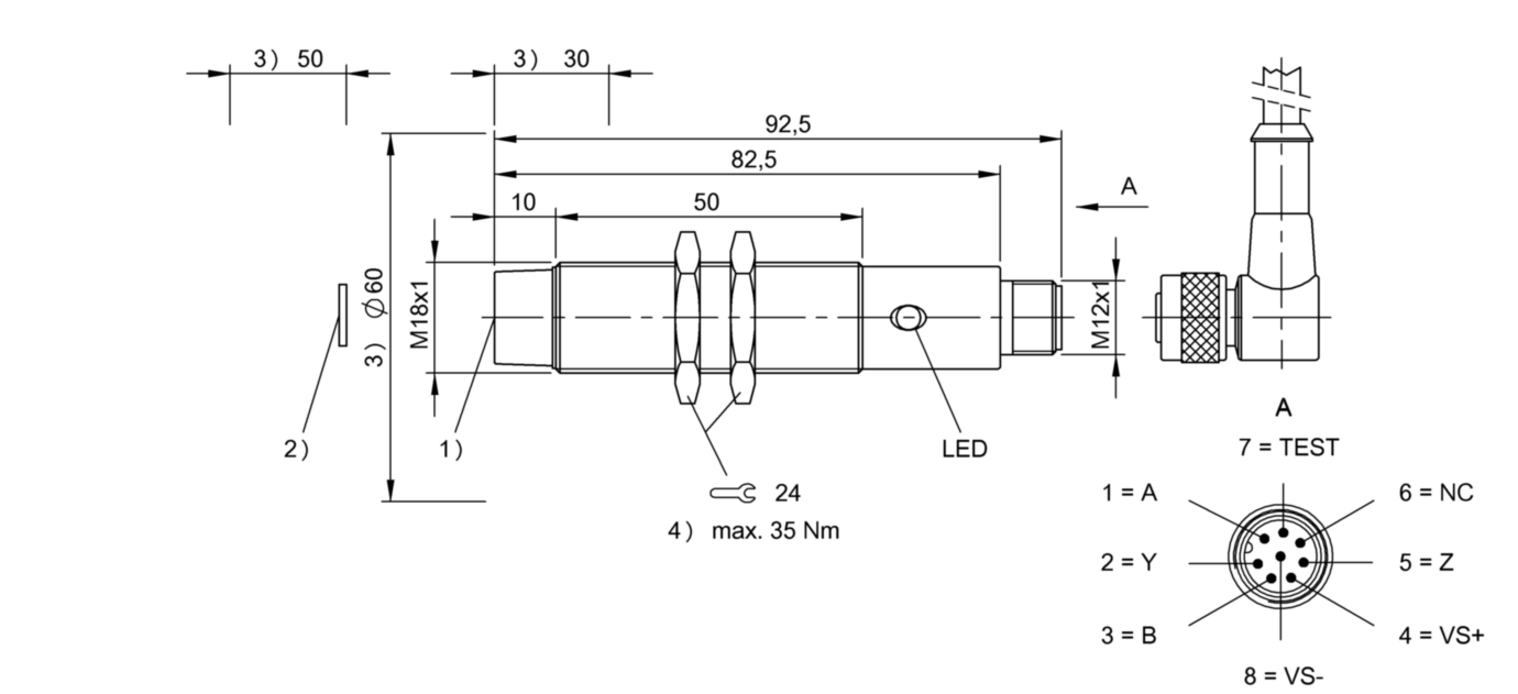 RFID головка чтения/записи Balluff BIS M-302-003-S115