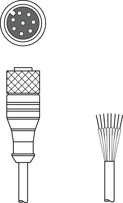 Разъем с кабелем Leuze Electronic KD U-M12-8A-P1-010