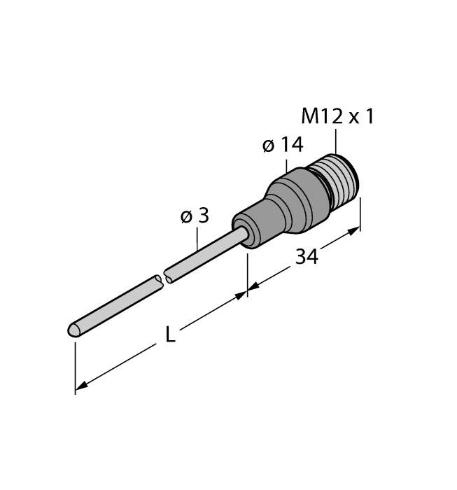 Датчик температуры TURCK TP-203A-CF-H1141-L100