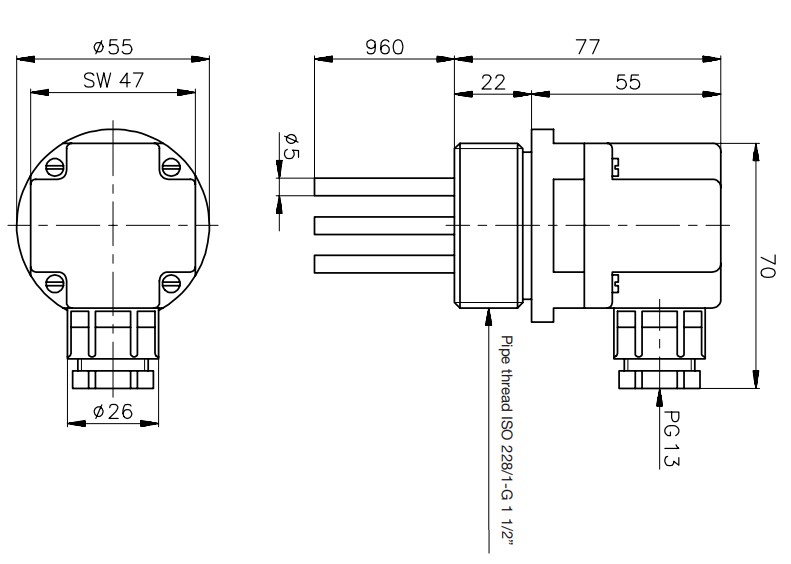 Датчик уровня Carlo Gavazzi VNY1