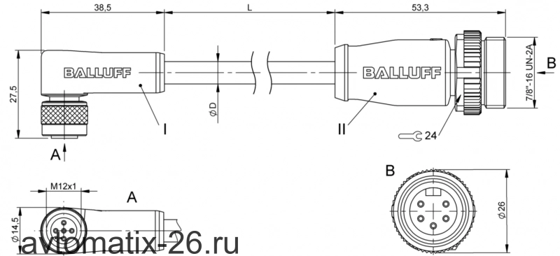 Соединительный кабель Balluff BCC M425-A315-3F-330-VS85N6-010