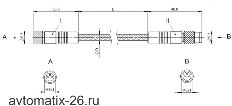 Соединительный кабель Balluff BCC W313-W313-30-300-MW8334-030