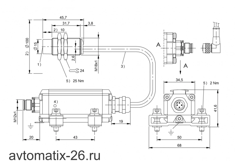 RFID головка чтения/записи Balluff BIS M-402-072-002-07-S4