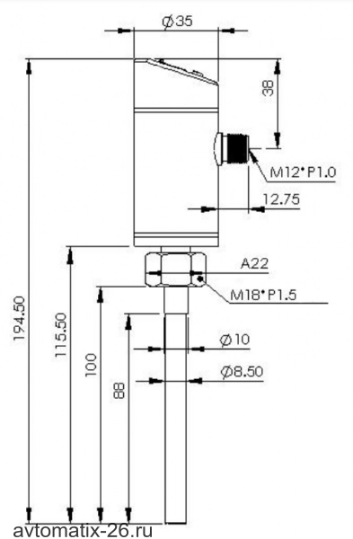 Датчик температуры EMA Electronics TA1006