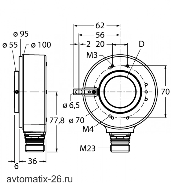 Энкодер TURCK RI-42H25S4-2B2048-12M23