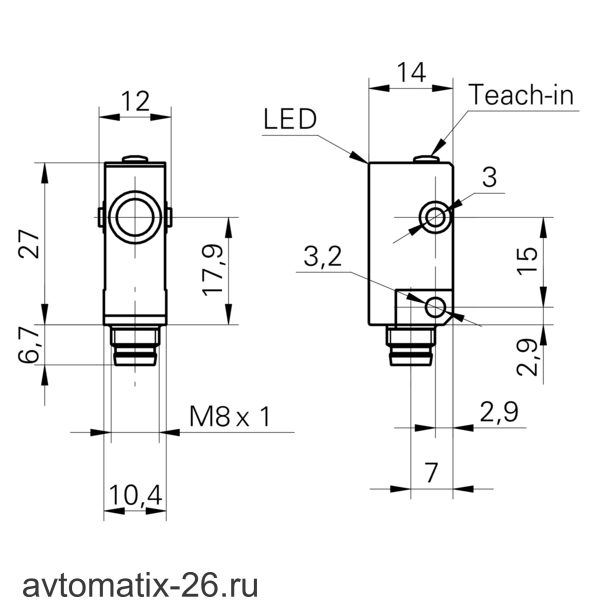 Ультразвуковой датчик расстояния Baumer UNDK 10U6914/S35A