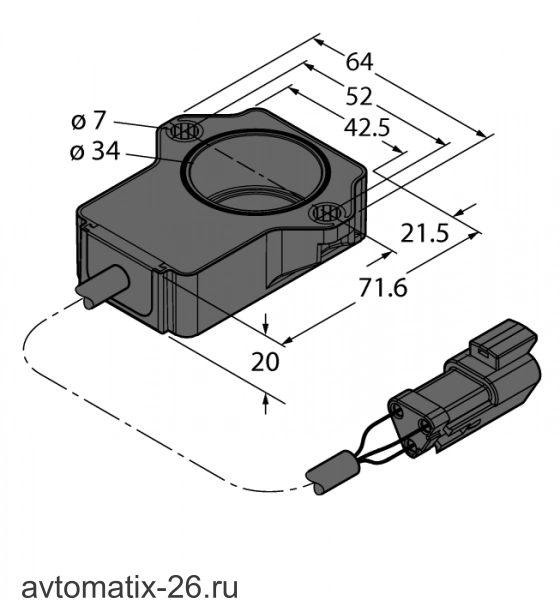 Энкодер TURCK RI240P1-QR20-LU4X2-0.15-DT04-3P