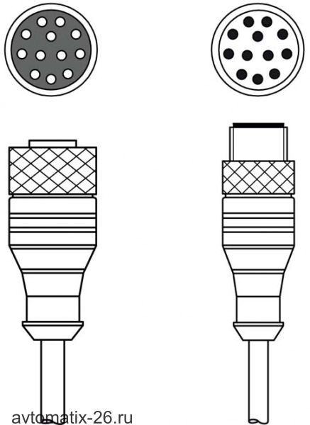 Соединительный кабель Leuze Electronic KDS S-M12-CA-M12-CA-P1-100