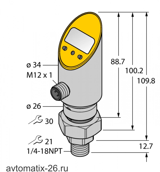Датчик давления TURCK PS01VR-503-LI2UPN8X-H1141