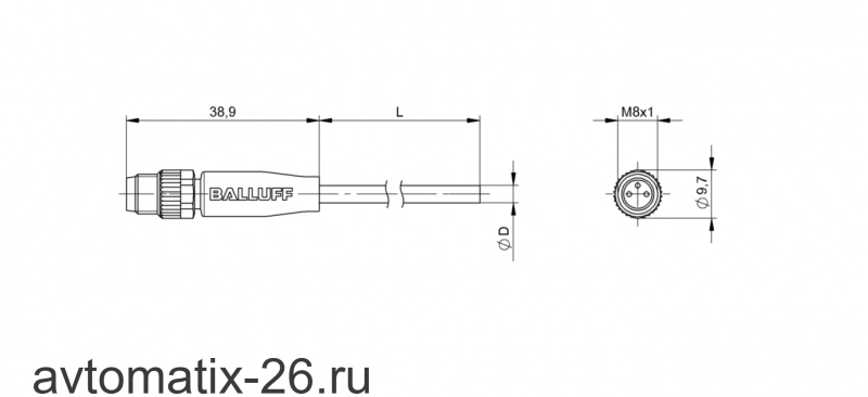 Разъем с кабелем Balluff BCC M313-0000-20-001-EX43T2-020