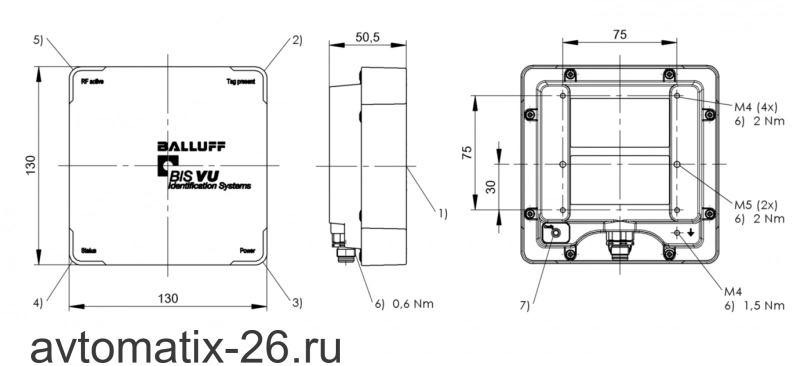 RFID головка чтения/записи Balluff BIS VU-320-C5-S4