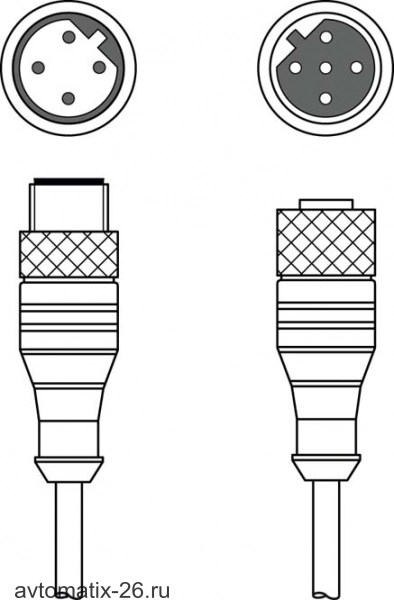 Соединительный кабель Leuze Electronic KDS PB-M12-4A-M12-4A-P3-150